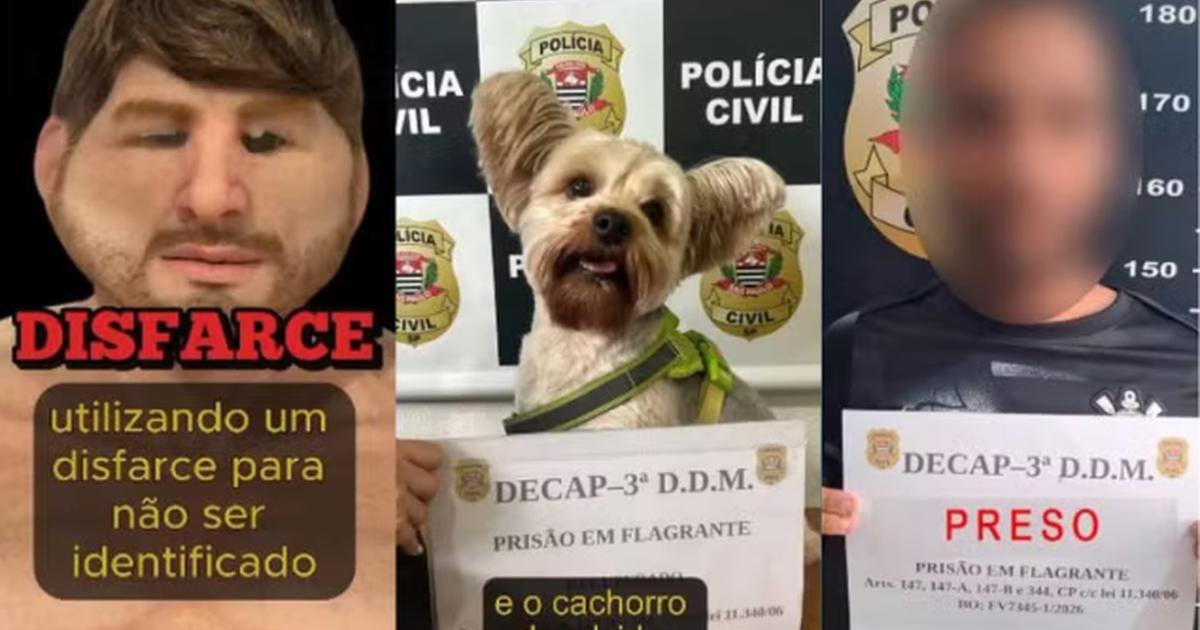 Afronta à Justiça: Homem é Detido Após Usar Máscara Realista em Furto de Cão para Coagir Ex-Parceira