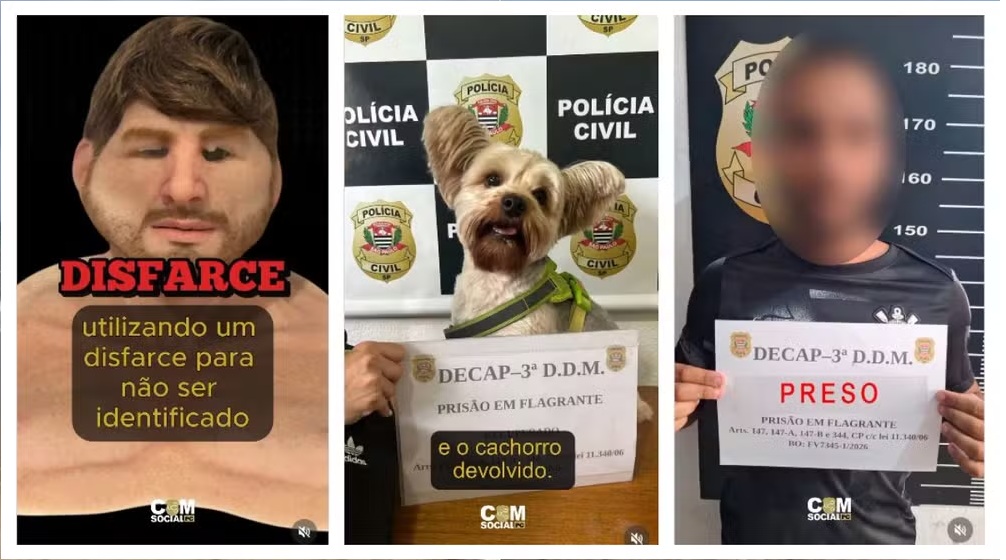 Disguise Elaborado e Obsessão: Homem Preso em São Paulo por Furto de Cãozinho da Ex-Namorada